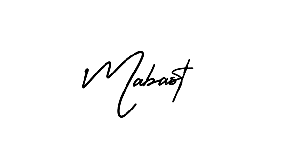 How to make Mabast name signature. Use AmerikaSignatureDemo-Regular style for creating short signs online. This is the latest handwritten sign. Mabast signature style 3 images and pictures png