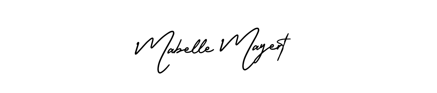 The best way (AmerikaSignatureDemo-Regular) to make a short signature is to pick only two or three words in your name. The name Mabelle Mayert include a total of six letters. For converting this name. Mabelle Mayert signature style 3 images and pictures png