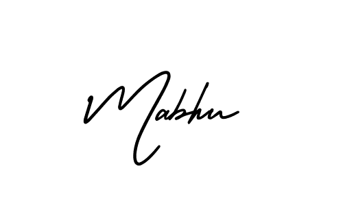 You should practise on your own different ways (AmerikaSignatureDemo-Regular) to write your name (Mabhu) in signature. don't let someone else do it for you. Mabhu signature style 3 images and pictures png