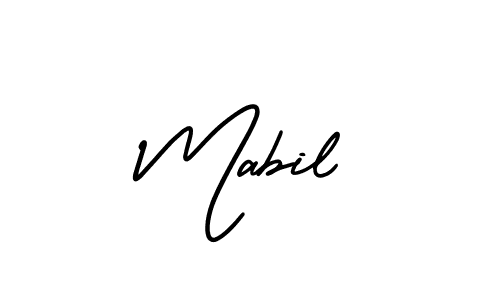 Make a beautiful signature design for name Mabil. With this signature (AmerikaSignatureDemo-Regular) style, you can create a handwritten signature for free. Mabil signature style 3 images and pictures png