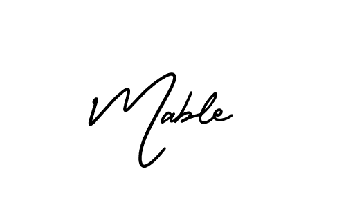 Design your own signature with our free online signature maker. With this signature software, you can create a handwritten (AmerikaSignatureDemo-Regular) signature for name Mable. Mable signature style 3 images and pictures png