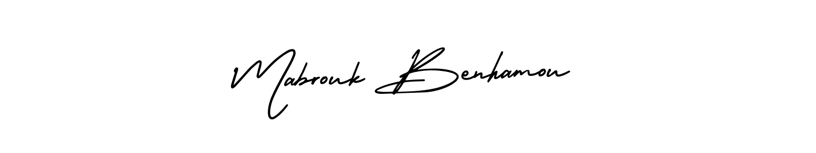 Use a signature maker to create a handwritten signature online. With this signature software, you can design (AmerikaSignatureDemo-Regular) your own signature for name Mabrouk Benhamou. Mabrouk Benhamou signature style 3 images and pictures png