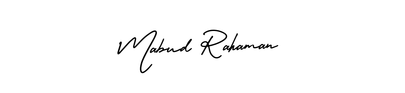 Design your own signature with our free online signature maker. With this signature software, you can create a handwritten (AmerikaSignatureDemo-Regular) signature for name Mabud Rahaman. Mabud Rahaman signature style 3 images and pictures png