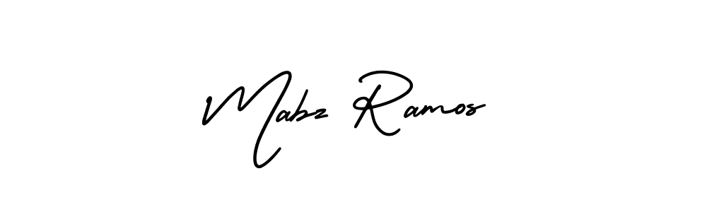 It looks lik you need a new signature style for name Mabz Ramos. Design unique handwritten (AmerikaSignatureDemo-Regular) signature with our free signature maker in just a few clicks. Mabz Ramos signature style 3 images and pictures png