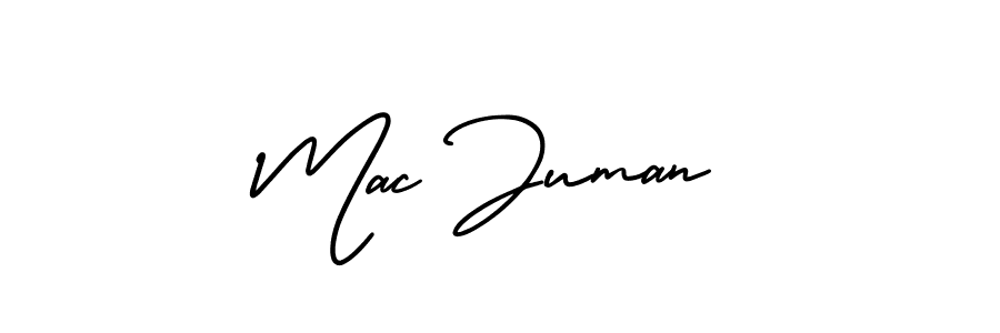 You should practise on your own different ways (AmerikaSignatureDemo-Regular) to write your name (Mac Juman) in signature. don't let someone else do it for you. Mac Juman signature style 3 images and pictures png