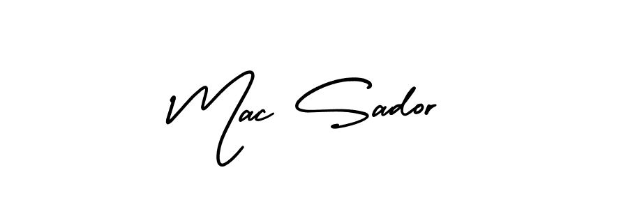 The best way (AmerikaSignatureDemo-Regular) to make a short signature is to pick only two or three words in your name. The name Mac Sador include a total of six letters. For converting this name. Mac Sador signature style 3 images and pictures png