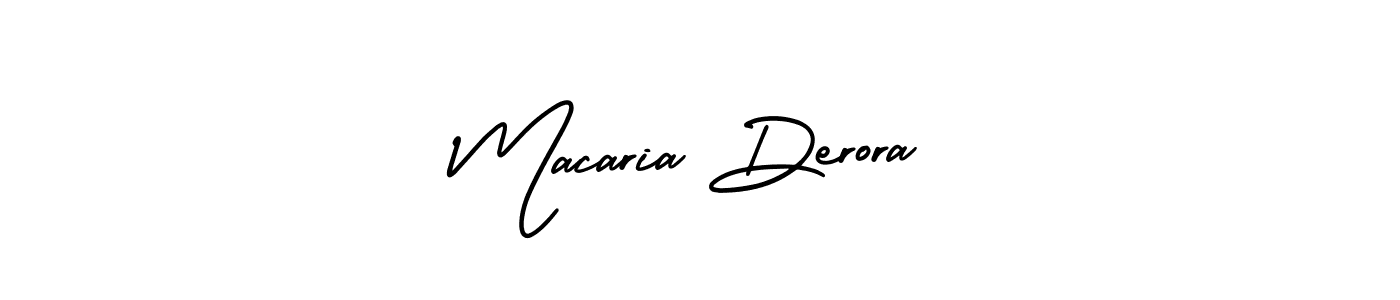 Macaria Derora stylish signature style. Best Handwritten Sign (AmerikaSignatureDemo-Regular) for my name. Handwritten Signature Collection Ideas for my name Macaria Derora. Macaria Derora signature style 3 images and pictures png