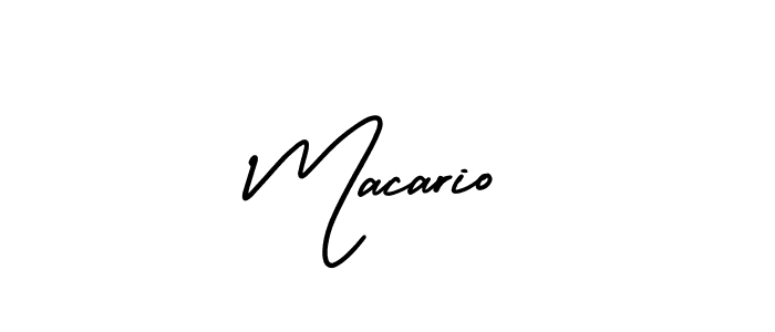 Macario stylish signature style. Best Handwritten Sign (AmerikaSignatureDemo-Regular) for my name. Handwritten Signature Collection Ideas for my name Macario. Macario signature style 3 images and pictures png