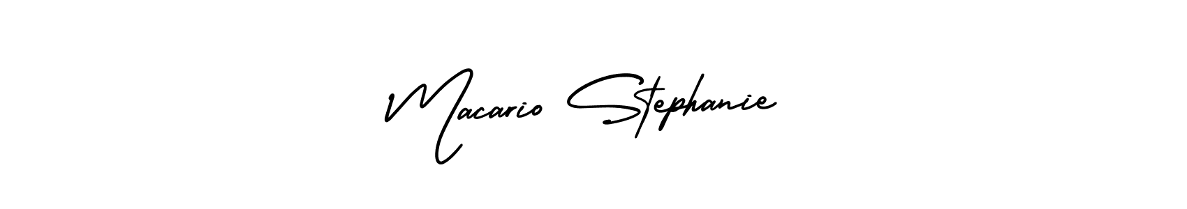 You can use this online signature creator to create a handwritten signature for the name Macario Stephanie. This is the best online autograph maker. Macario Stephanie signature style 3 images and pictures png