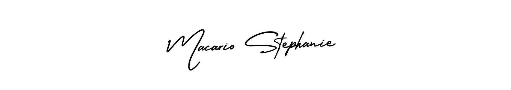 You can use this online signature creator to create a handwritten signature for the name Macario Stephanie. This is the best online autograph maker. Macario Stephanie signature style 3 images and pictures png