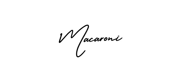 How to make Macaroni signature? AmerikaSignatureDemo-Regular is a professional autograph style. Create handwritten signature for Macaroni name. Macaroni signature style 3 images and pictures png