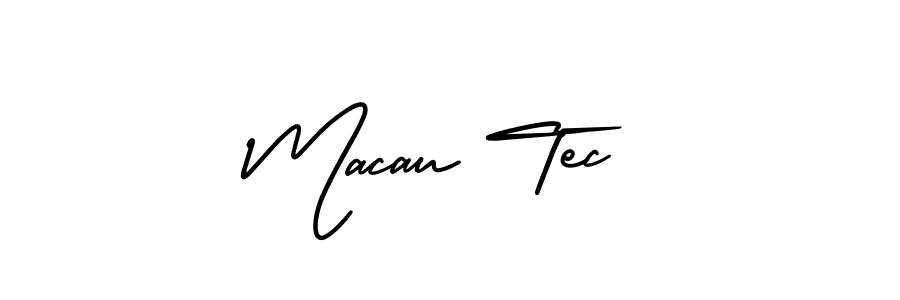 Create a beautiful signature design for name Macau Tec. With this signature (AmerikaSignatureDemo-Regular) fonts, you can make a handwritten signature for free. Macau Tec signature style 3 images and pictures png