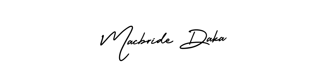 Use a signature maker to create a handwritten signature online. With this signature software, you can design (AmerikaSignatureDemo-Regular) your own signature for name Macbride Daka. Macbride Daka signature style 3 images and pictures png