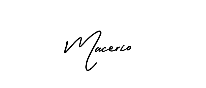 The best way (AmerikaSignatureDemo-Regular) to make a short signature is to pick only two or three words in your name. The name Macerio include a total of six letters. For converting this name. Macerio signature style 3 images and pictures png