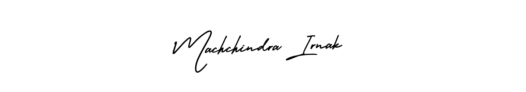 You should practise on your own different ways (AmerikaSignatureDemo-Regular) to write your name (Machchindra Irnak) in signature. don't let someone else do it for you. Machchindra Irnak signature style 3 images and pictures png