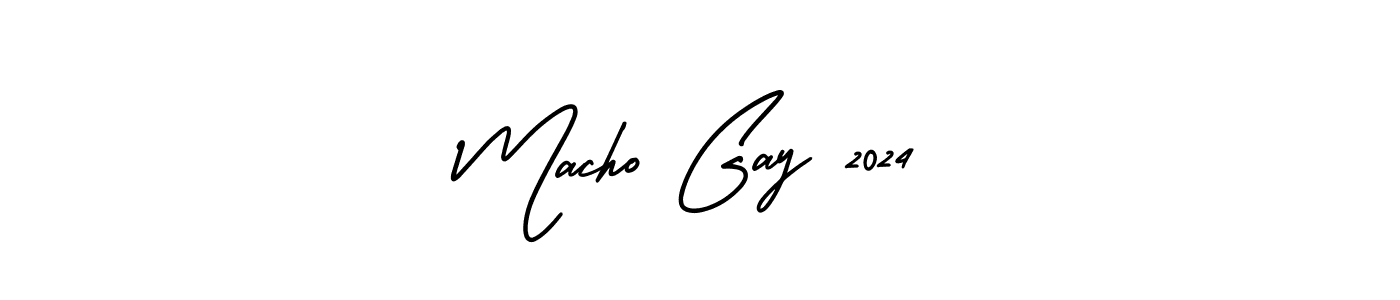 How to make Macho Gay 2024 name signature. Use AmerikaSignatureDemo-Regular style for creating short signs online. This is the latest handwritten sign. Macho Gay 2024 signature style 3 images and pictures png