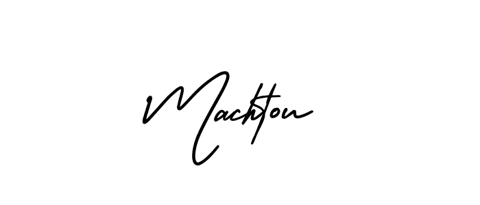 You should practise on your own different ways (AmerikaSignatureDemo-Regular) to write your name (Machtou) in signature. don't let someone else do it for you. Machtou signature style 3 images and pictures png