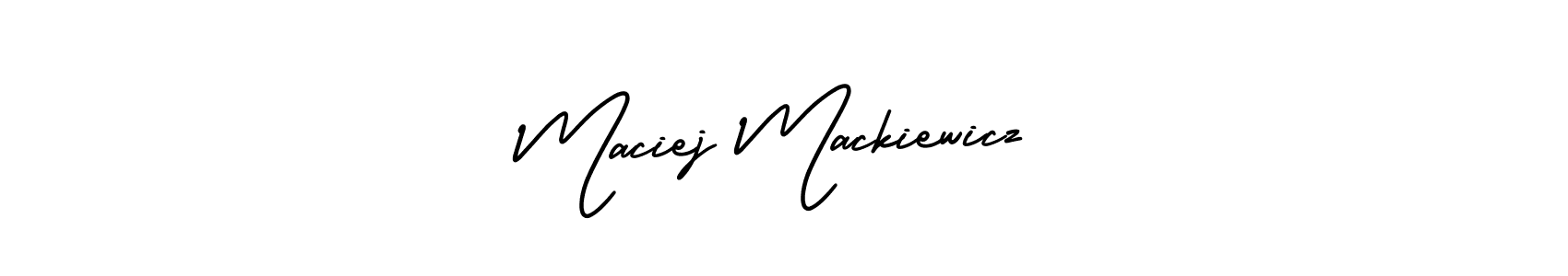 This is the best signature style for the Maciej Mackiewicz name. Also you like these signature font (AmerikaSignatureDemo-Regular). Mix name signature. Maciej Mackiewicz signature style 3 images and pictures png