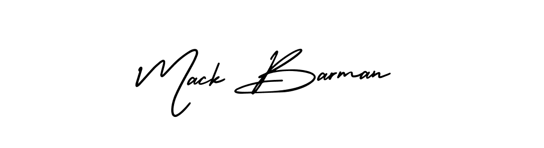 You should practise on your own different ways (AmerikaSignatureDemo-Regular) to write your name (Mack Barman) in signature. don't let someone else do it for you. Mack Barman signature style 3 images and pictures png