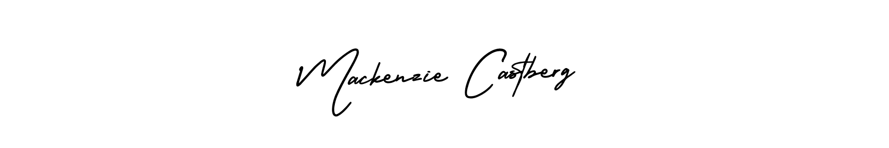 The best way (AmerikaSignatureDemo-Regular) to make a short signature is to pick only two or three words in your name. The name Mackenzie Castberg include a total of six letters. For converting this name. Mackenzie Castberg signature style 3 images and pictures png