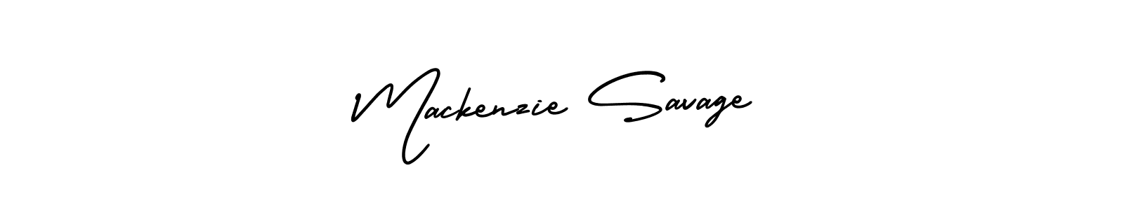 How to make Mackenzie Savage name signature. Use AmerikaSignatureDemo-Regular style for creating short signs online. This is the latest handwritten sign. Mackenzie Savage signature style 3 images and pictures png