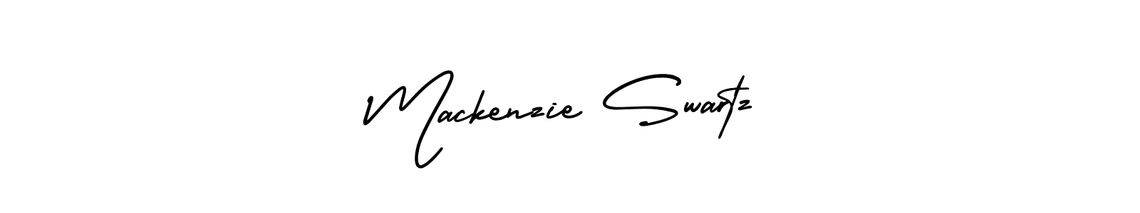 You should practise on your own different ways (AmerikaSignatureDemo-Regular) to write your name (Mackenzie Swartz) in signature. don't let someone else do it for you. Mackenzie Swartz signature style 3 images and pictures png