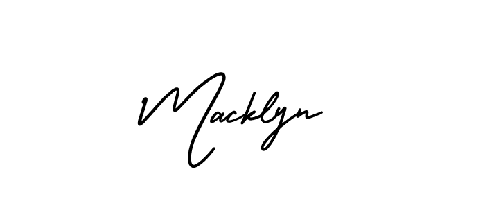 Macklyn stylish signature style. Best Handwritten Sign (AmerikaSignatureDemo-Regular) for my name. Handwritten Signature Collection Ideas for my name Macklyn. Macklyn signature style 3 images and pictures png