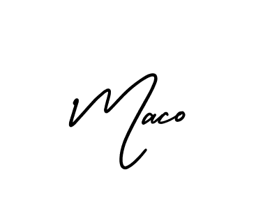 How to Draw Maco signature style? AmerikaSignatureDemo-Regular is a latest design signature styles for name Maco. Maco signature style 3 images and pictures png