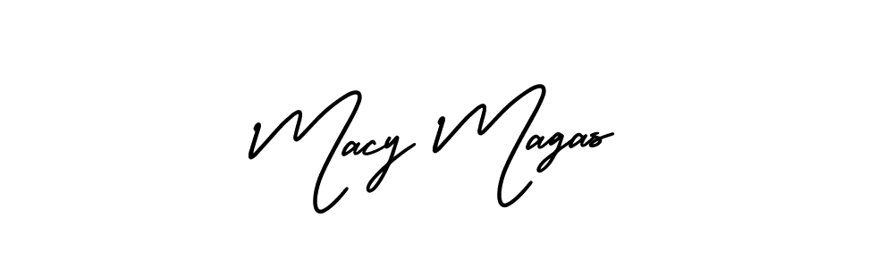 Make a beautiful signature design for name Macy Magas. With this signature (AmerikaSignatureDemo-Regular) style, you can create a handwritten signature for free. Macy Magas signature style 3 images and pictures png