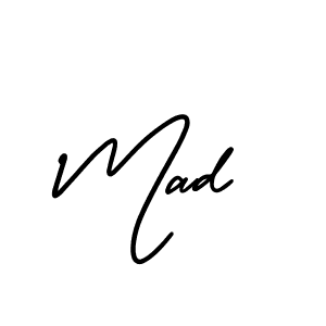 Create a beautiful signature design for name Mad. With this signature (AmerikaSignatureDemo-Regular) fonts, you can make a handwritten signature for free. Mad signature style 3 images and pictures png