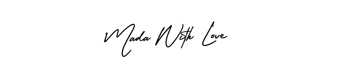 Check out images of Autograph of Mada With Love name. Actor Mada With Love Signature Style. AmerikaSignatureDemo-Regular is a professional sign style online. Mada With Love signature style 3 images and pictures png