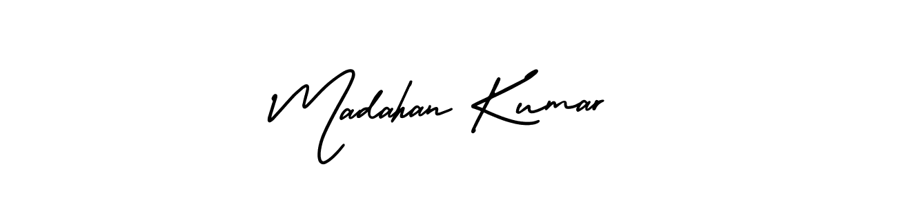 AmerikaSignatureDemo-Regular is a professional signature style that is perfect for those who want to add a touch of class to their signature. It is also a great choice for those who want to make their signature more unique. Get Madahan Kumar name to fancy signature for free. Madahan Kumar signature style 3 images and pictures png