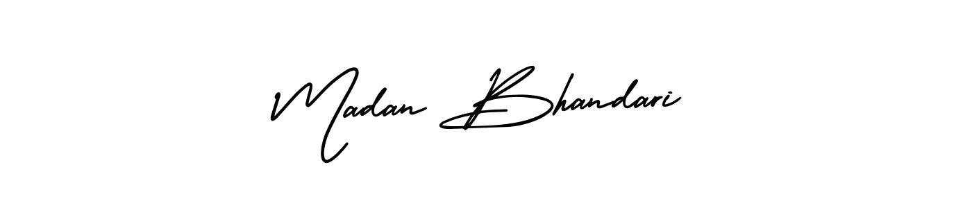 Madan Bhandari stylish signature style. Best Handwritten Sign (AmerikaSignatureDemo-Regular) for my name. Handwritten Signature Collection Ideas for my name Madan Bhandari. Madan Bhandari signature style 3 images and pictures png