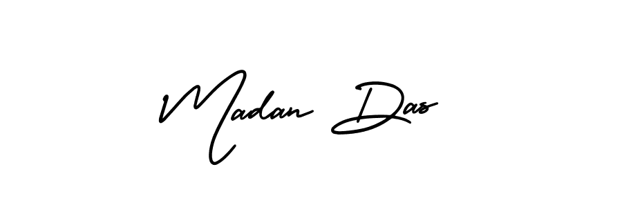 Use a signature maker to create a handwritten signature online. With this signature software, you can design (AmerikaSignatureDemo-Regular) your own signature for name Madan Das. Madan Das signature style 3 images and pictures png