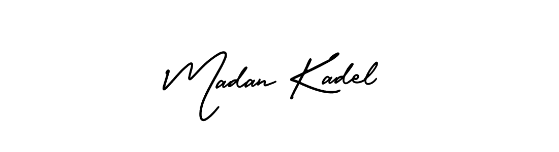 Create a beautiful signature design for name Madan Kadel. With this signature (AmerikaSignatureDemo-Regular) fonts, you can make a handwritten signature for free. Madan Kadel signature style 3 images and pictures png