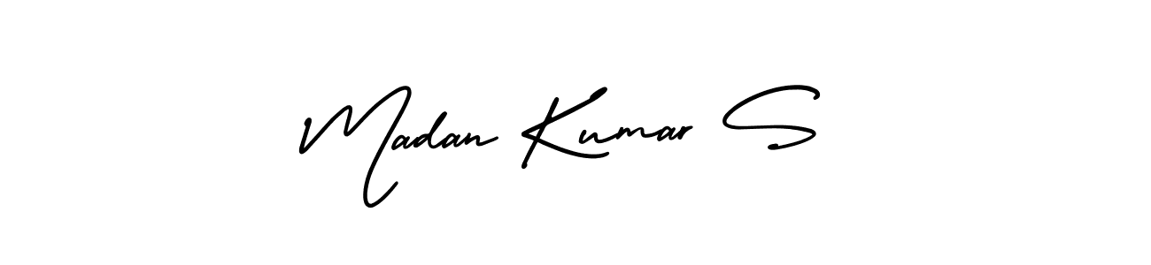 How to make Madan Kumar S signature? AmerikaSignatureDemo-Regular is a professional autograph style. Create handwritten signature for Madan Kumar S name. Madan Kumar S signature style 3 images and pictures png