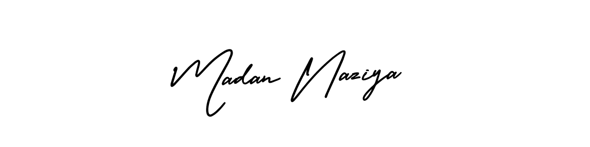 Make a short Madan Naziya signature style. Manage your documents anywhere anytime using AmerikaSignatureDemo-Regular. Create and add eSignatures, submit forms, share and send files easily. Madan Naziya signature style 3 images and pictures png