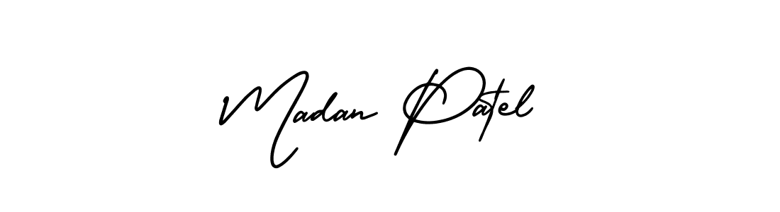 Also You can easily find your signature by using the search form. We will create Madan Patel name handwritten signature images for you free of cost using AmerikaSignatureDemo-Regular sign style. Madan Patel signature style 3 images and pictures png