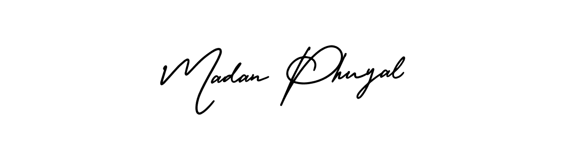 Use a signature maker to create a handwritten signature online. With this signature software, you can design (AmerikaSignatureDemo-Regular) your own signature for name Madan Phuyal. Madan Phuyal signature style 3 images and pictures png