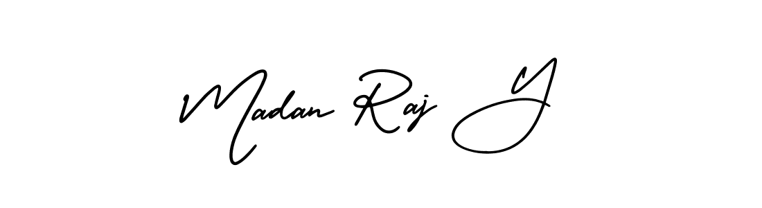 Also You can easily find your signature by using the search form. We will create Madan Raj Y name handwritten signature images for you free of cost using AmerikaSignatureDemo-Regular sign style. Madan Raj Y signature style 3 images and pictures png