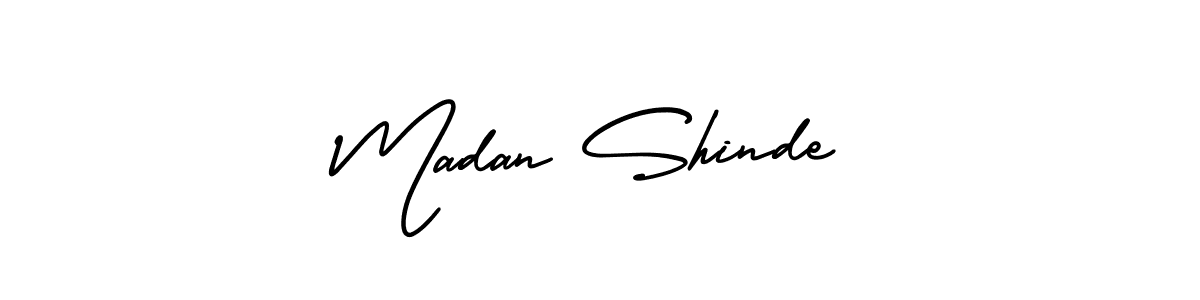 Also You can easily find your signature by using the search form. We will create Madan Shinde name handwritten signature images for you free of cost using AmerikaSignatureDemo-Regular sign style. Madan Shinde signature style 3 images and pictures png
