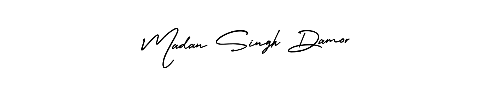 Make a beautiful signature design for name Madan Singh Damor. With this signature (AmerikaSignatureDemo-Regular) style, you can create a handwritten signature for free. Madan Singh Damor signature style 3 images and pictures png