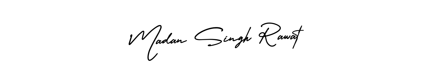 Make a beautiful signature design for name Madan Singh Rawat. With this signature (AmerikaSignatureDemo-Regular) style, you can create a handwritten signature for free. Madan Singh Rawat signature style 3 images and pictures png