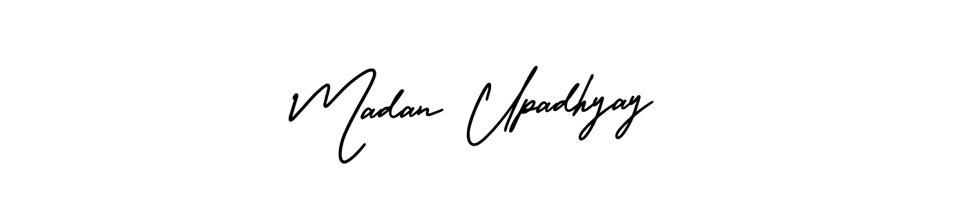 How to Draw Madan Upadhyay signature style? AmerikaSignatureDemo-Regular is a latest design signature styles for name Madan Upadhyay. Madan Upadhyay signature style 3 images and pictures png