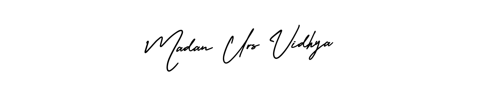 Madan Urs Vidhya stylish signature style. Best Handwritten Sign (AmerikaSignatureDemo-Regular) for my name. Handwritten Signature Collection Ideas for my name Madan Urs Vidhya. Madan Urs Vidhya signature style 3 images and pictures png