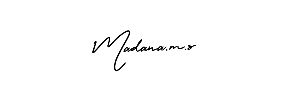 How to Draw Madana.m.s signature style? AmerikaSignatureDemo-Regular is a latest design signature styles for name Madana.m.s. Madana.m.s signature style 3 images and pictures png