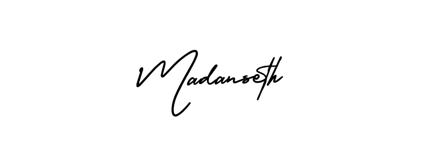 How to Draw Madanseth signature style? AmerikaSignatureDemo-Regular is a latest design signature styles for name Madanseth. Madanseth signature style 3 images and pictures png