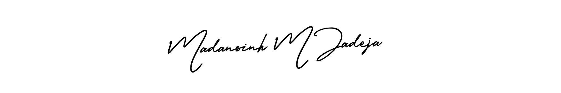 How to make Madansinh M Jadeja name signature. Use AmerikaSignatureDemo-Regular style for creating short signs online. This is the latest handwritten sign. Madansinh M Jadeja signature style 3 images and pictures png