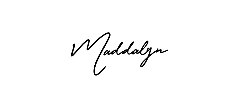 Design your own signature with our free online signature maker. With this signature software, you can create a handwritten (AmerikaSignatureDemo-Regular) signature for name Maddalyn. Maddalyn signature style 3 images and pictures png