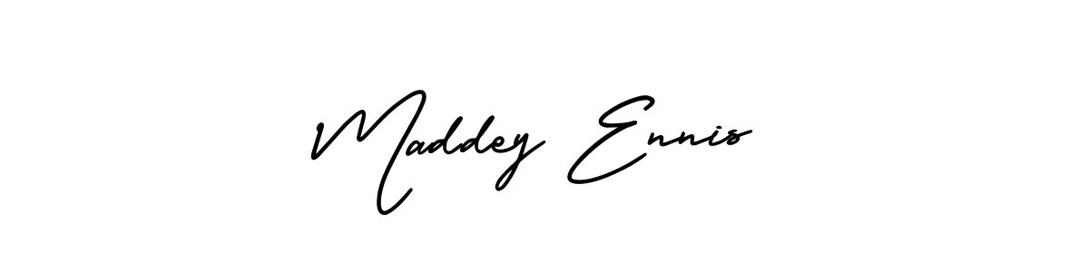 Use a signature maker to create a handwritten signature online. With this signature software, you can design (AmerikaSignatureDemo-Regular) your own signature for name Maddey Ennis. Maddey Ennis signature style 3 images and pictures png